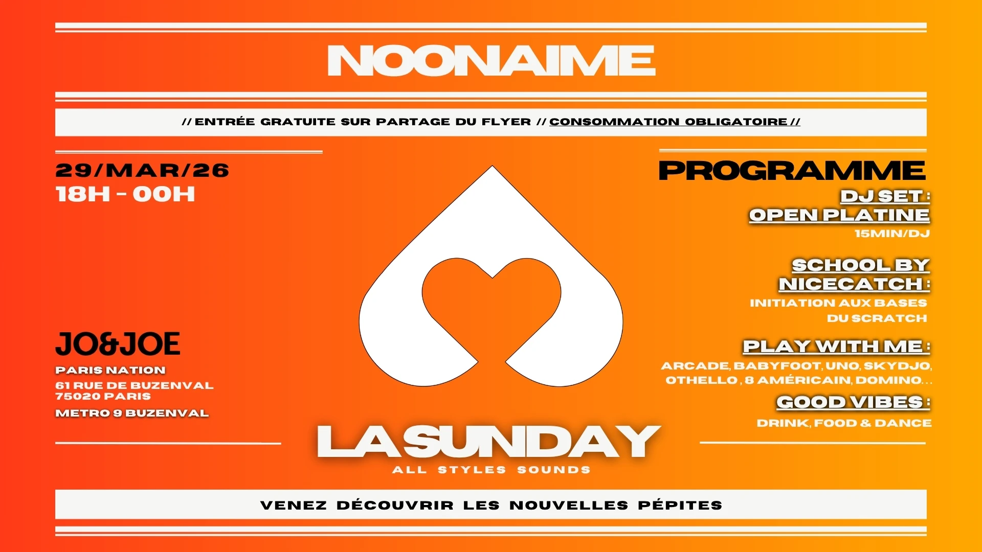 La Sunday - Dj Set, Connect, Food & Chill