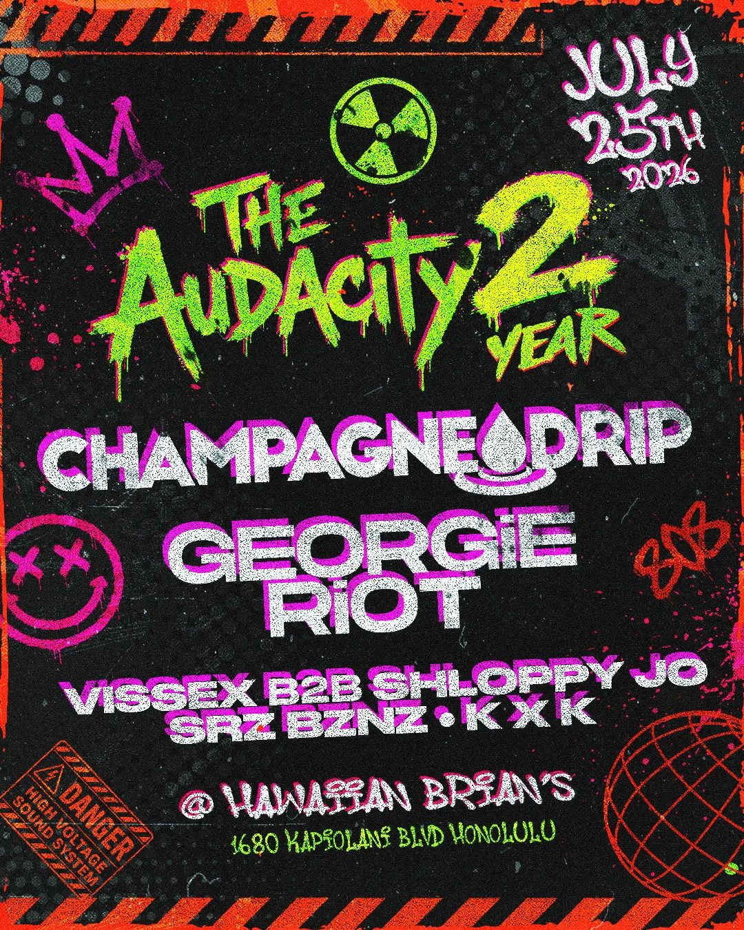 Champagne Drip : Audacity 2yr Anniversary
