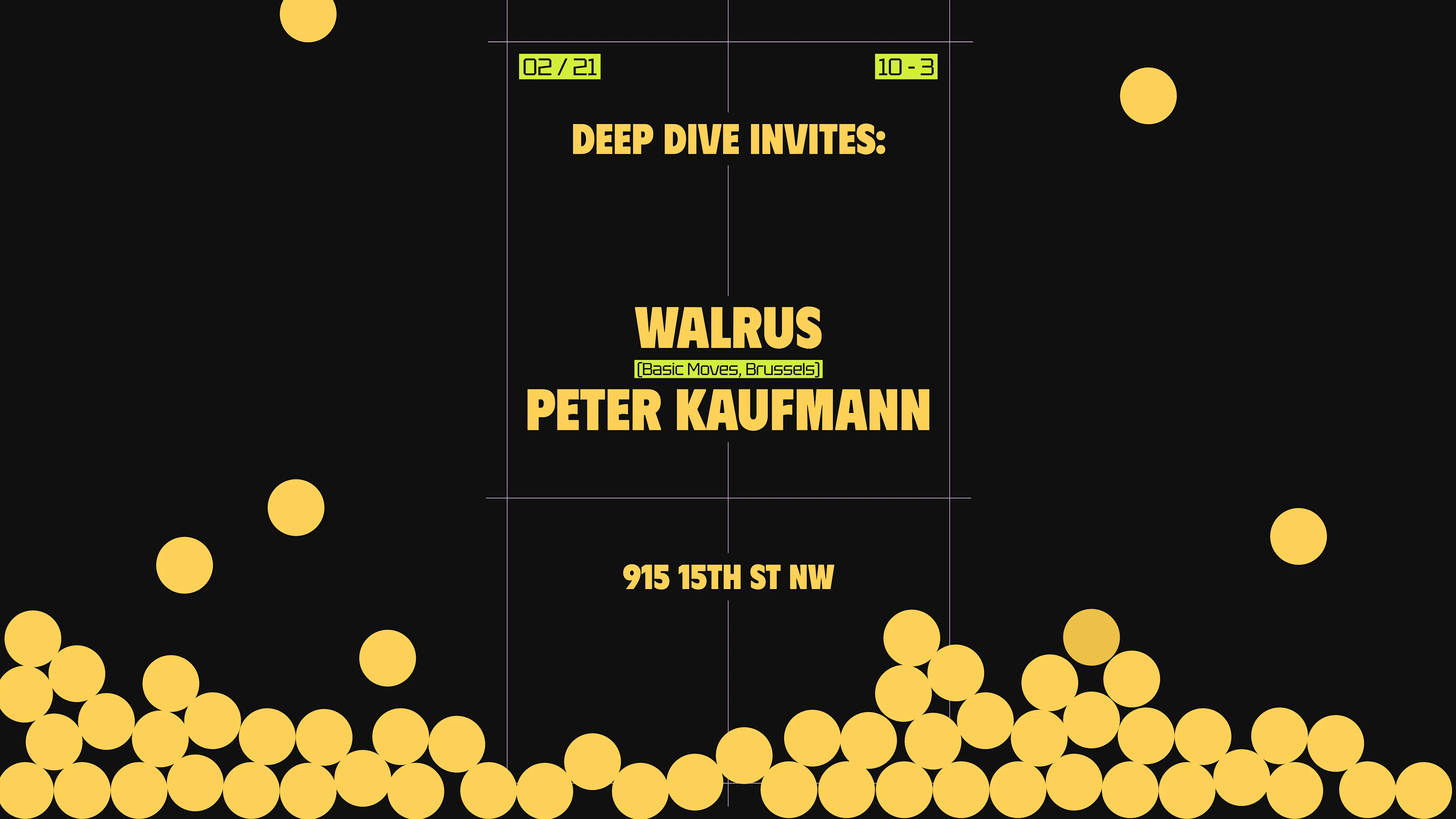 Deep Dive Invites - Walrus (Basic Moves, Brussels)