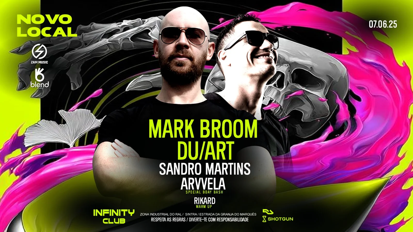 Novo Local Mark Broom, Duart & Sandro Martins Infinity Club