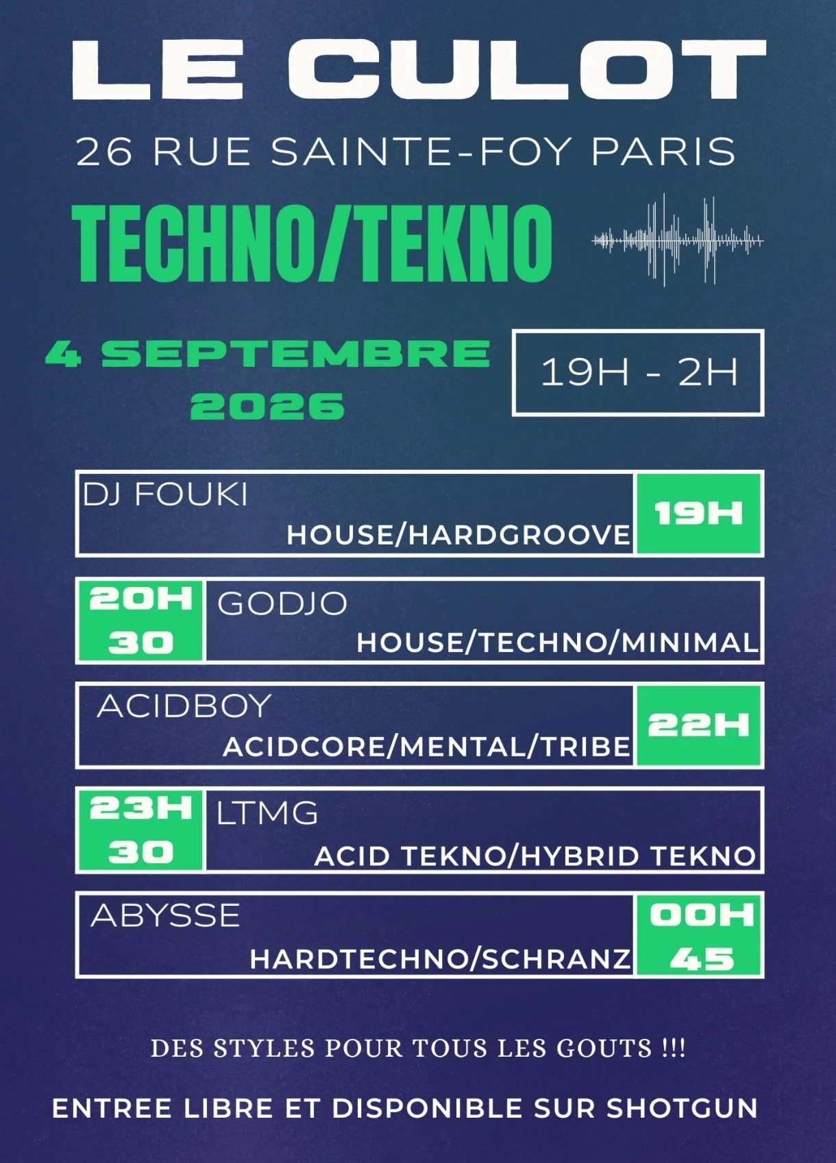 Le Culot Techno / Tekno