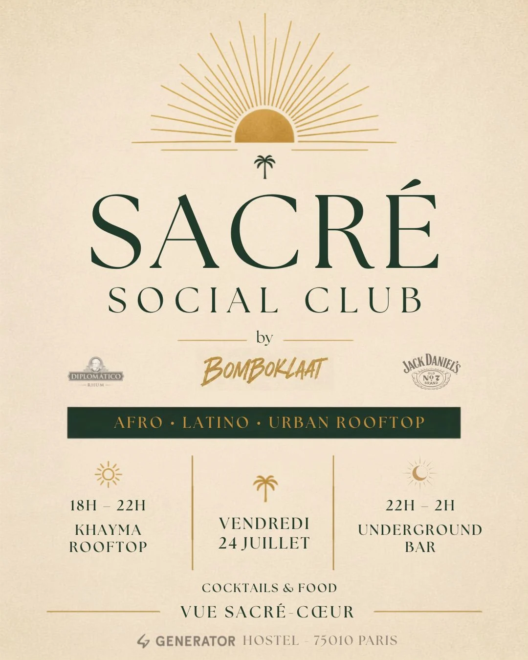 ☀️Sacré Social Club By Bomboklaat (Sunset•Afro•Shatta•Urban)