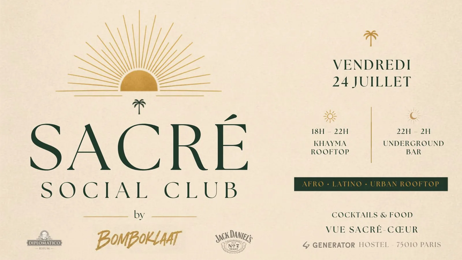 ☀️Sacré Social Club By Bomboklaat (Sunset•Afro•Shatta•Urban)