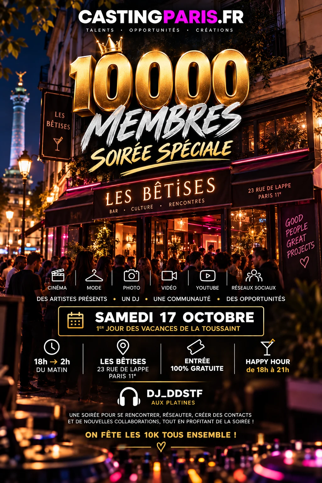 Soirée 10 000 Membres