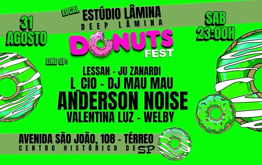 Donuts.Fest | 31.08.24 | Estúdio Lâmina - 6° Edição!