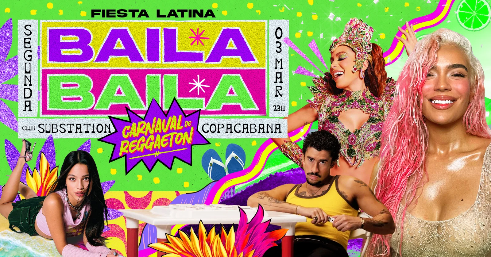 Fiesta Latina Baila Baila Carnaval De Reggaeton | 3 De Marzo