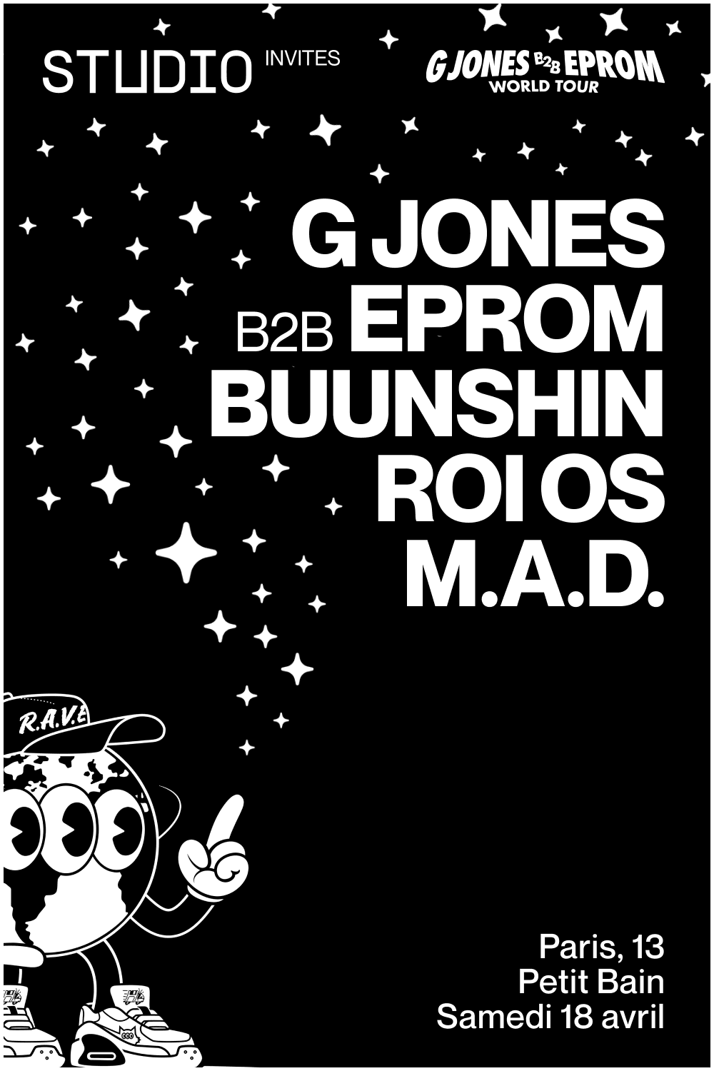 Studio Invites Eprom X G Jones, Buunshin, Roi Os & M.A.D.