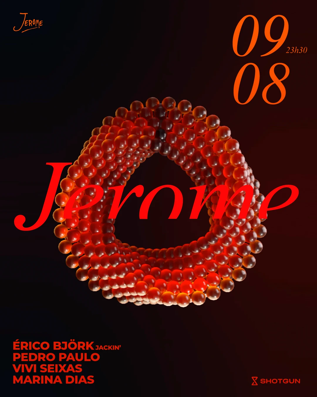 Jerome Convida 9/8 23h @ Club Jerome