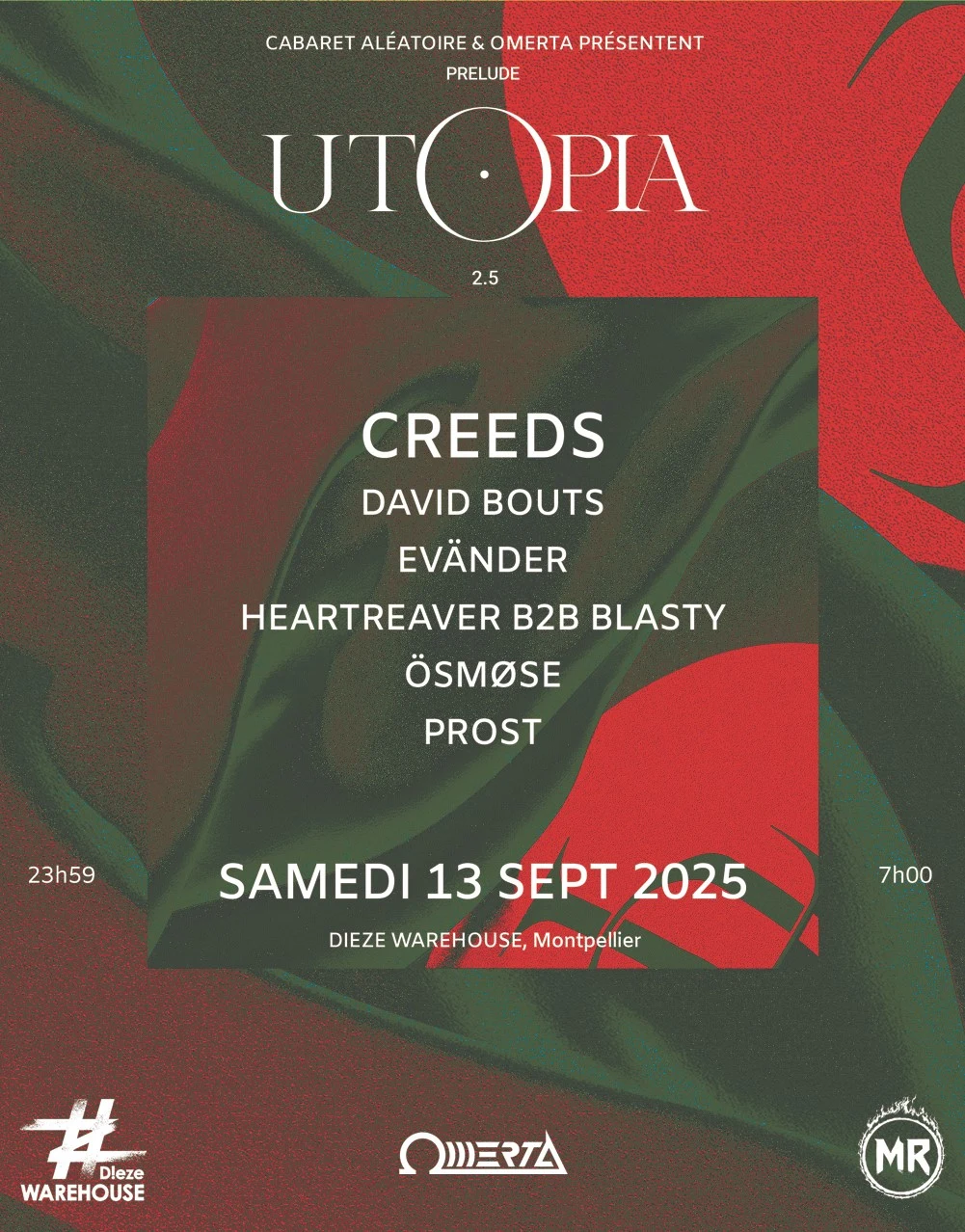 Prélude Utopia Festival X Omerta @ Dieze Warehouse