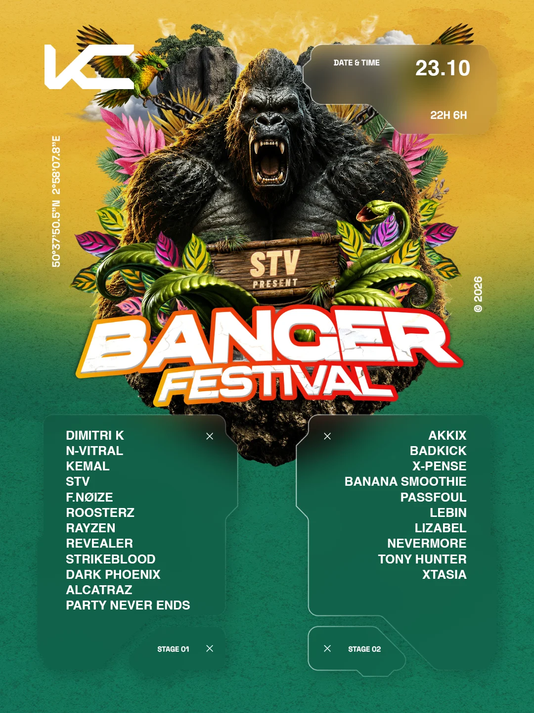 Kodz X Banger Festival : Dimitri K, N-Vitral, Kemal & More