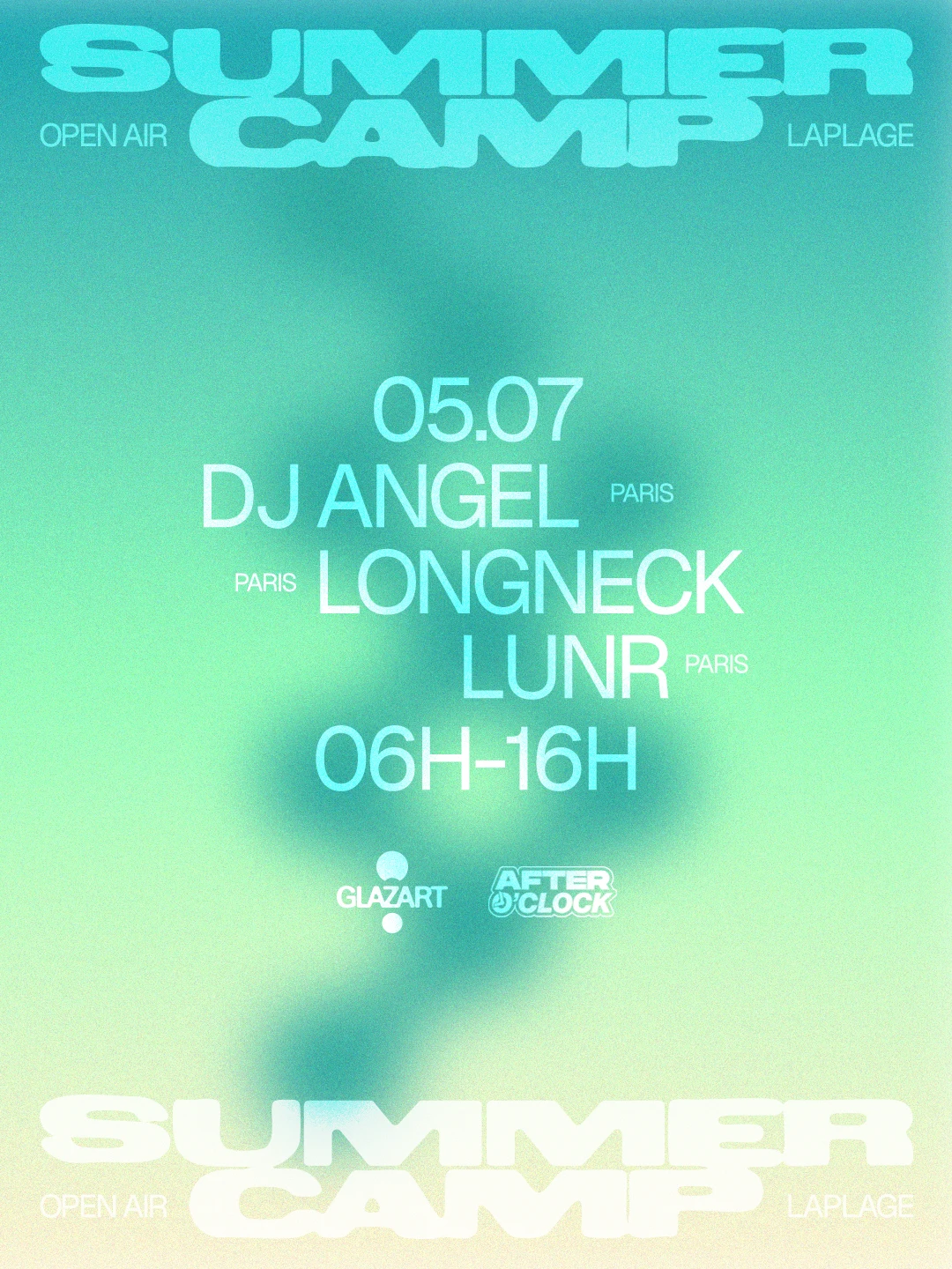 After O'clock X La Plage Open Air : Dj Angel, Lunr, Longneck