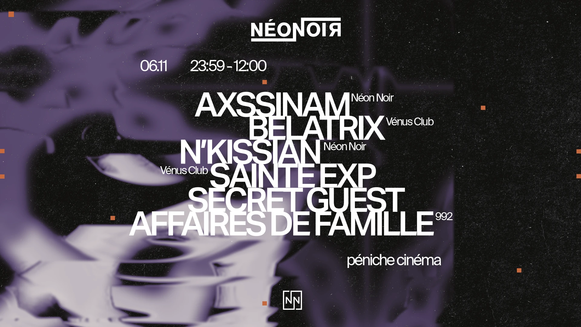 Néon Noir - Péniche Cinéma W/ Friends