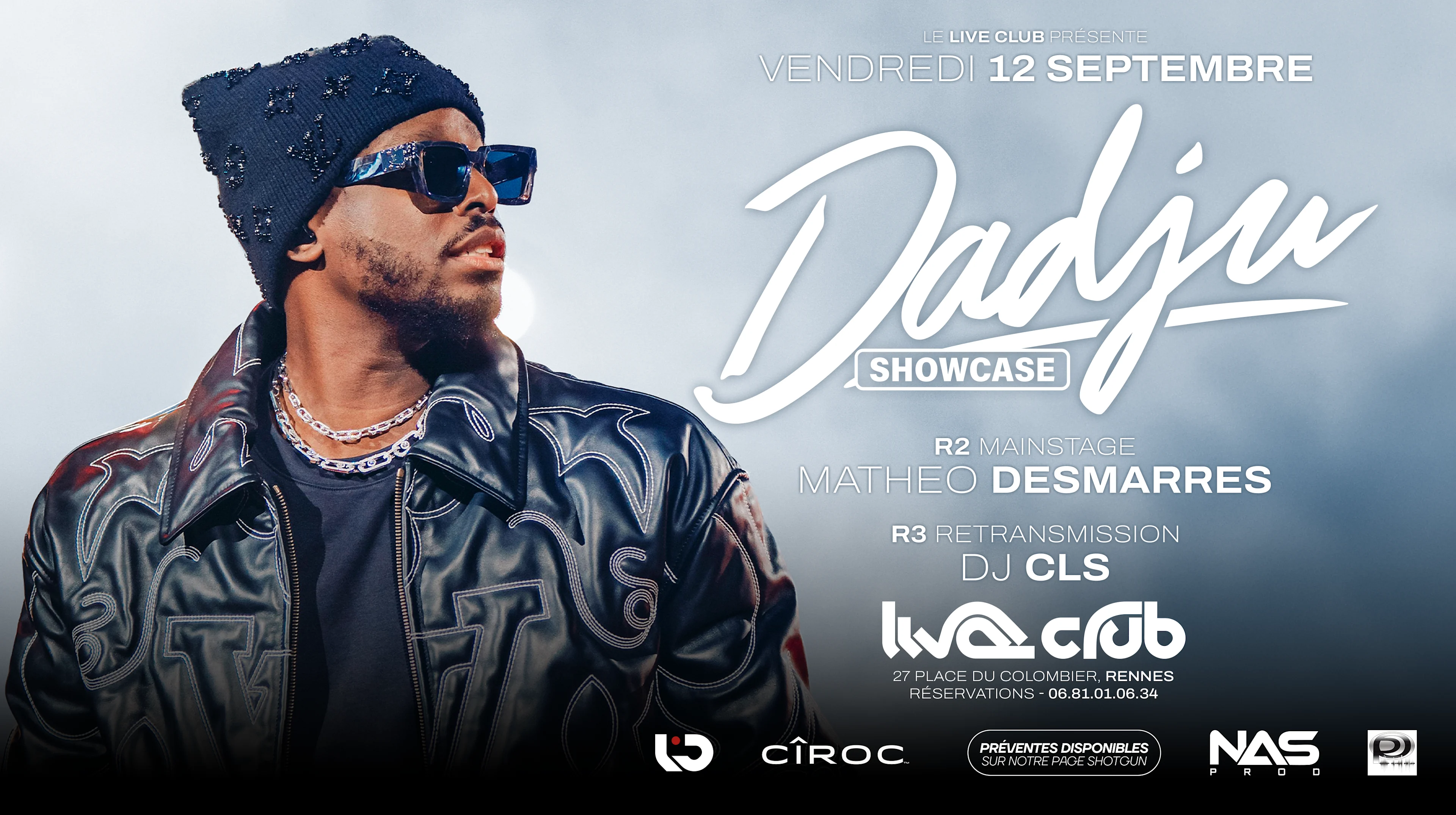 Dadju En Showcase W/ (R2) Matheo Desmarres, (R3) Dj Cls