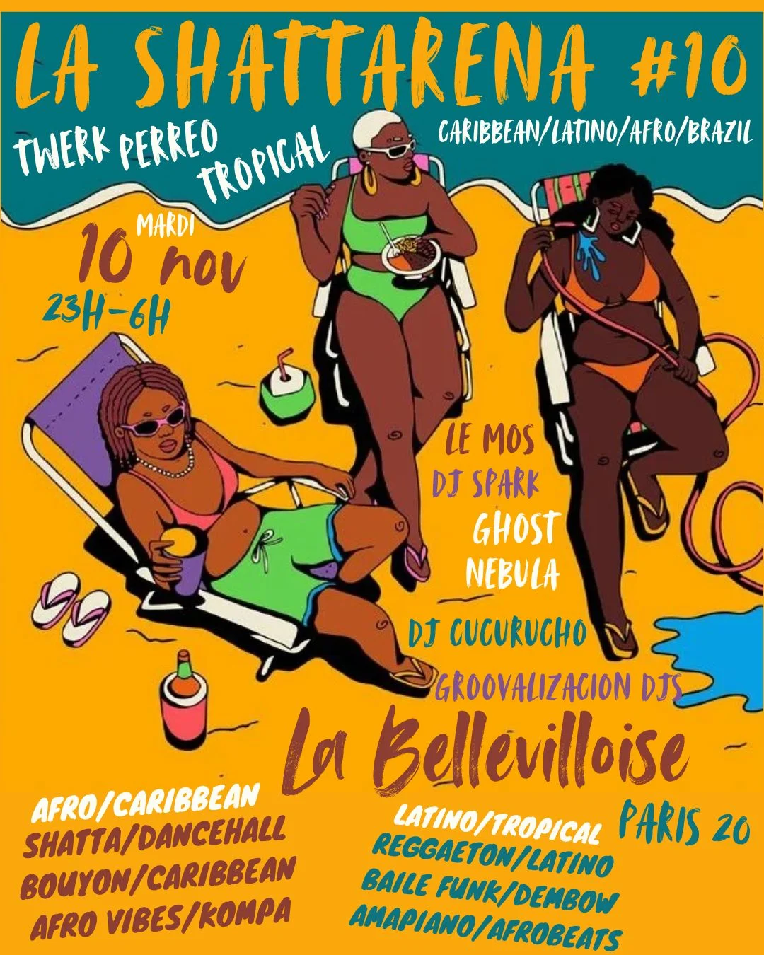 La Shattarena #11 ~ Afro-Caribbean-Tropical Party | 10.11.26