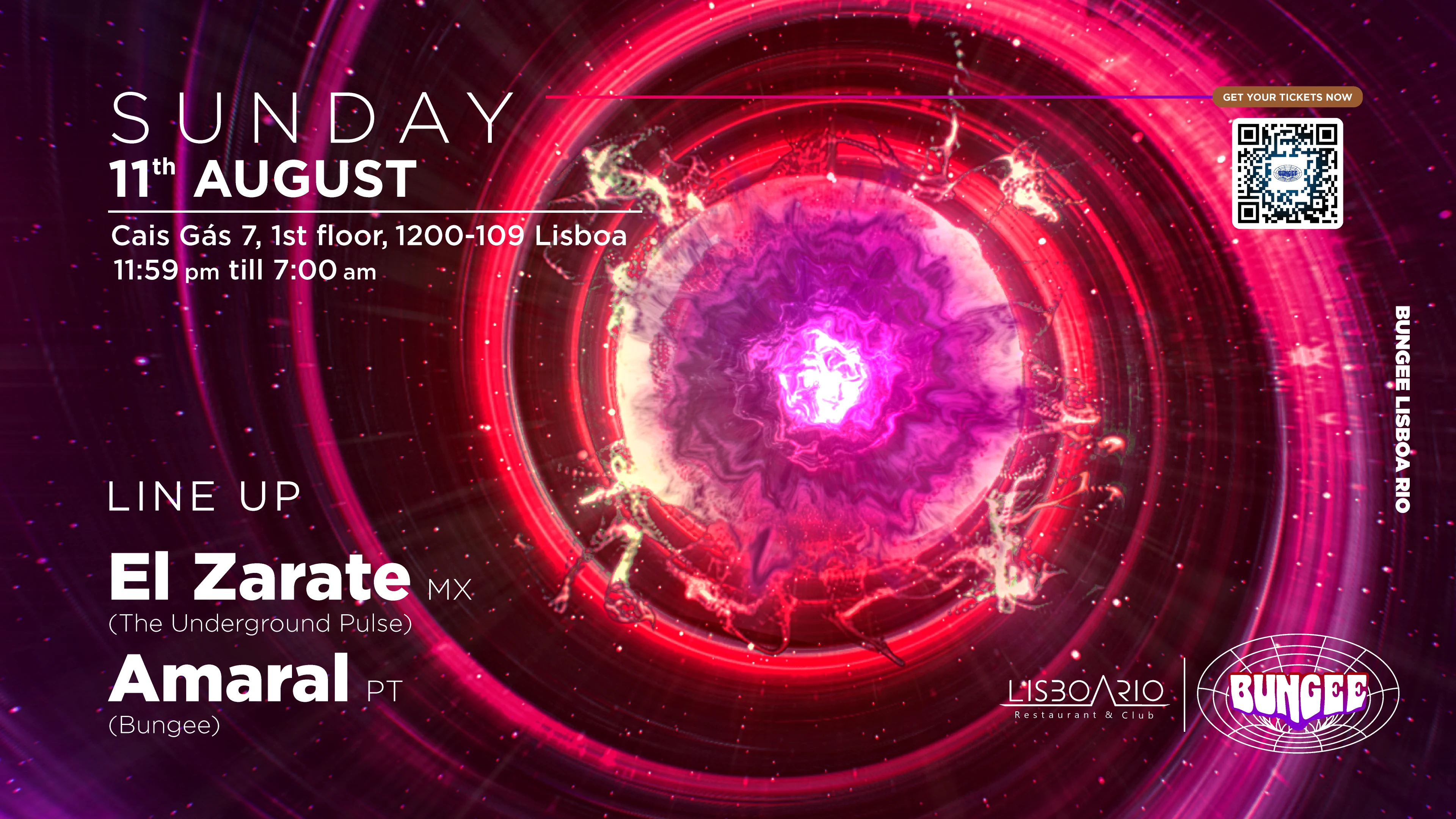 El Zarate • Amaral | Sun 11 Ago • Lisboa Rio