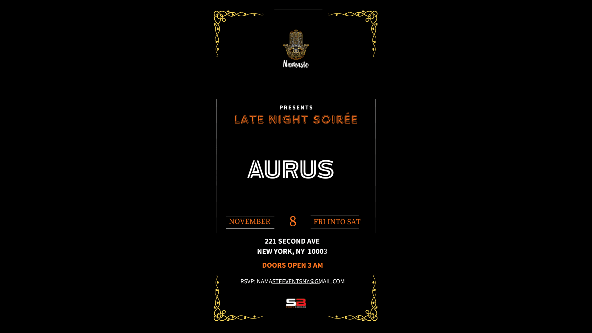 Late Night Soirée W/ Aurus 11.8.25