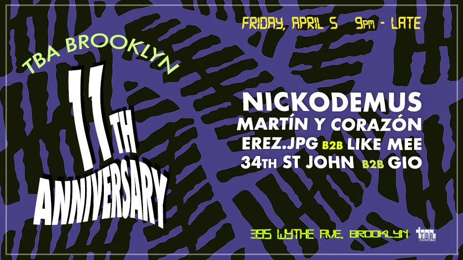 Tba Brooklyn 11th Anniversary