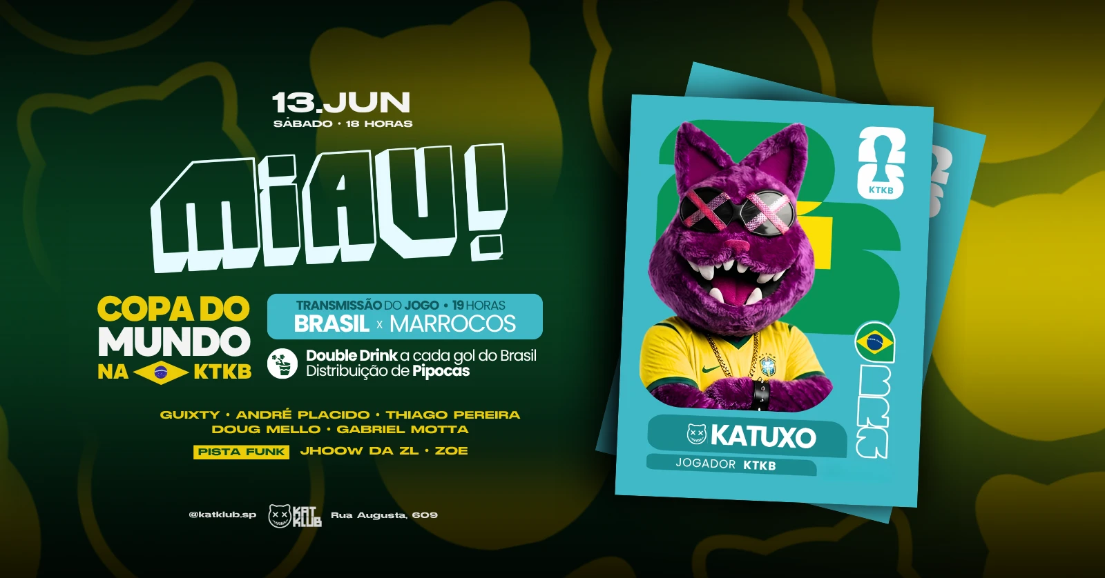 Miau - Copa Do Mundo Na Ktkb! Transmissão Do Jogo Do Brasil