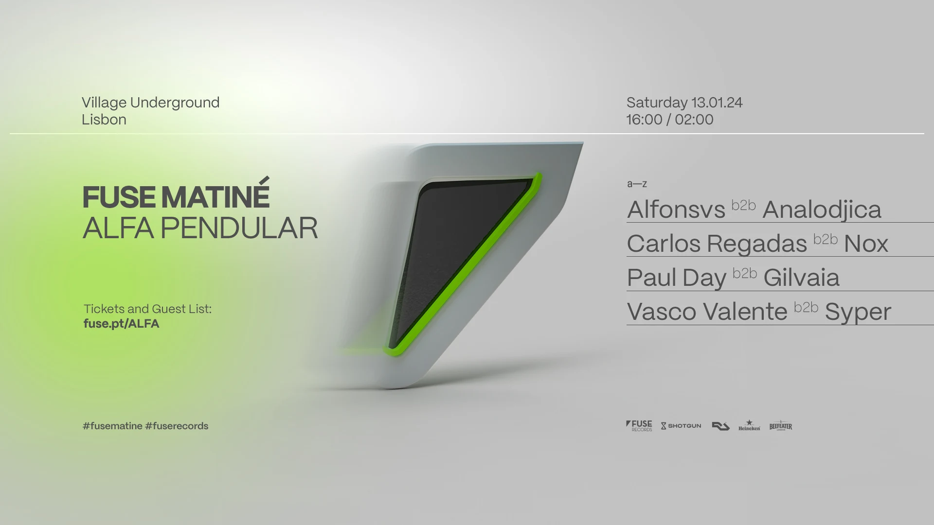 Fuse Matiné: Alfa Pendular (Sold Out)