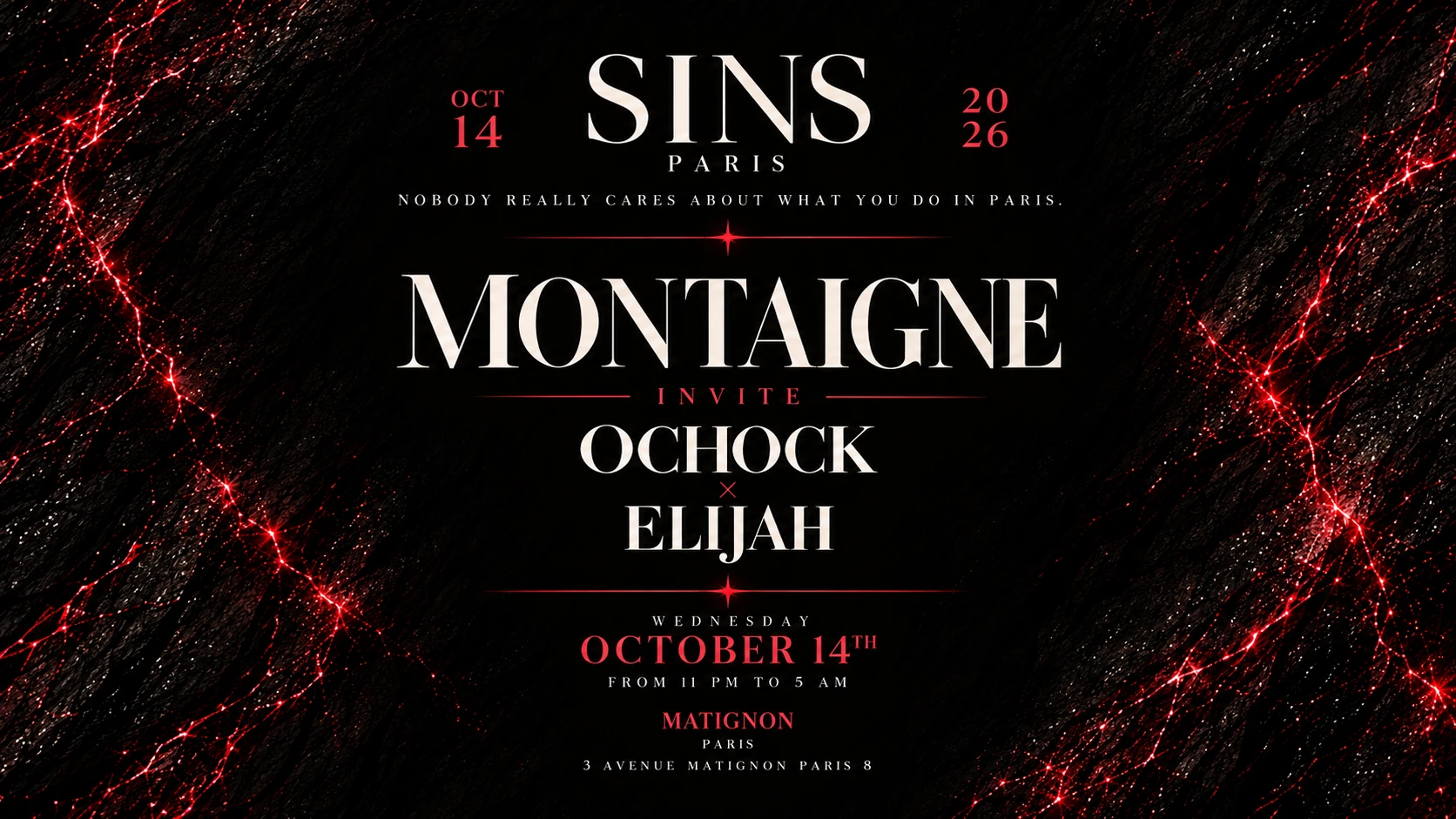 Montaigne Invite Ochock Au Matignon For Sins