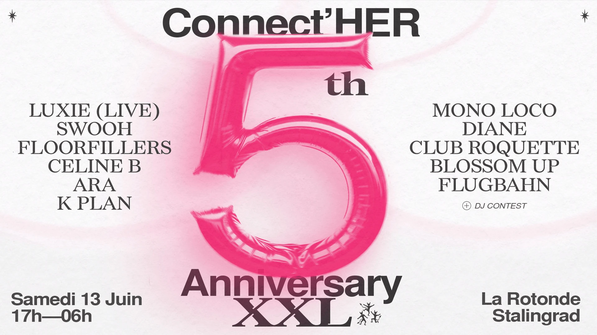 Connect'her 5th Anniversary - Open-Air & Club