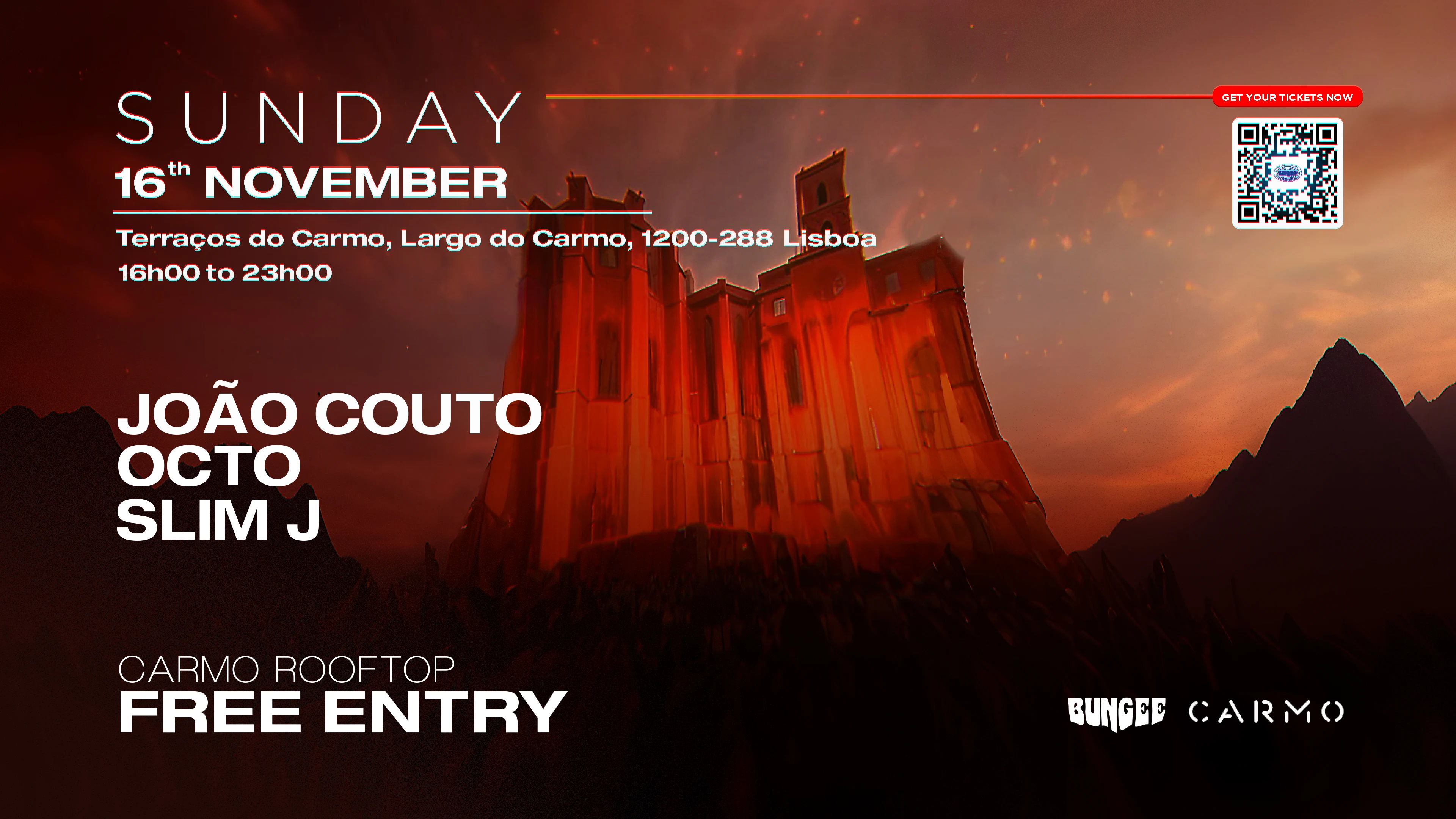 João Couto • Octo • Slim J | Sunday 16 Nov • Carmo • Free