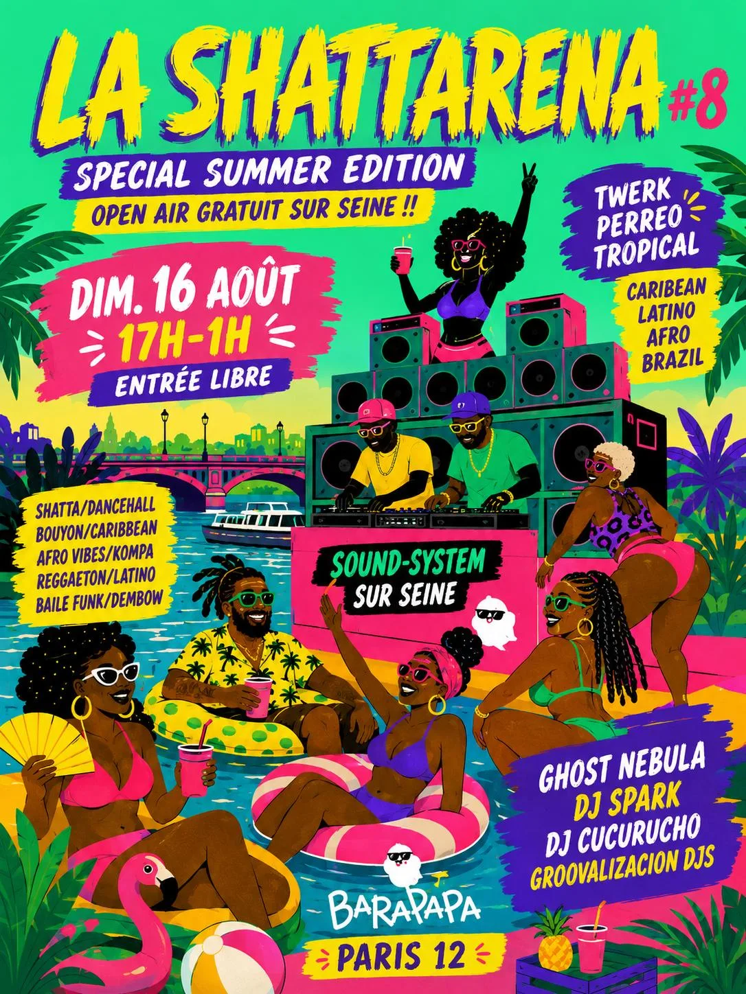 La Shattarena #8 - Summer Edition Free Open Air Sur Seine !