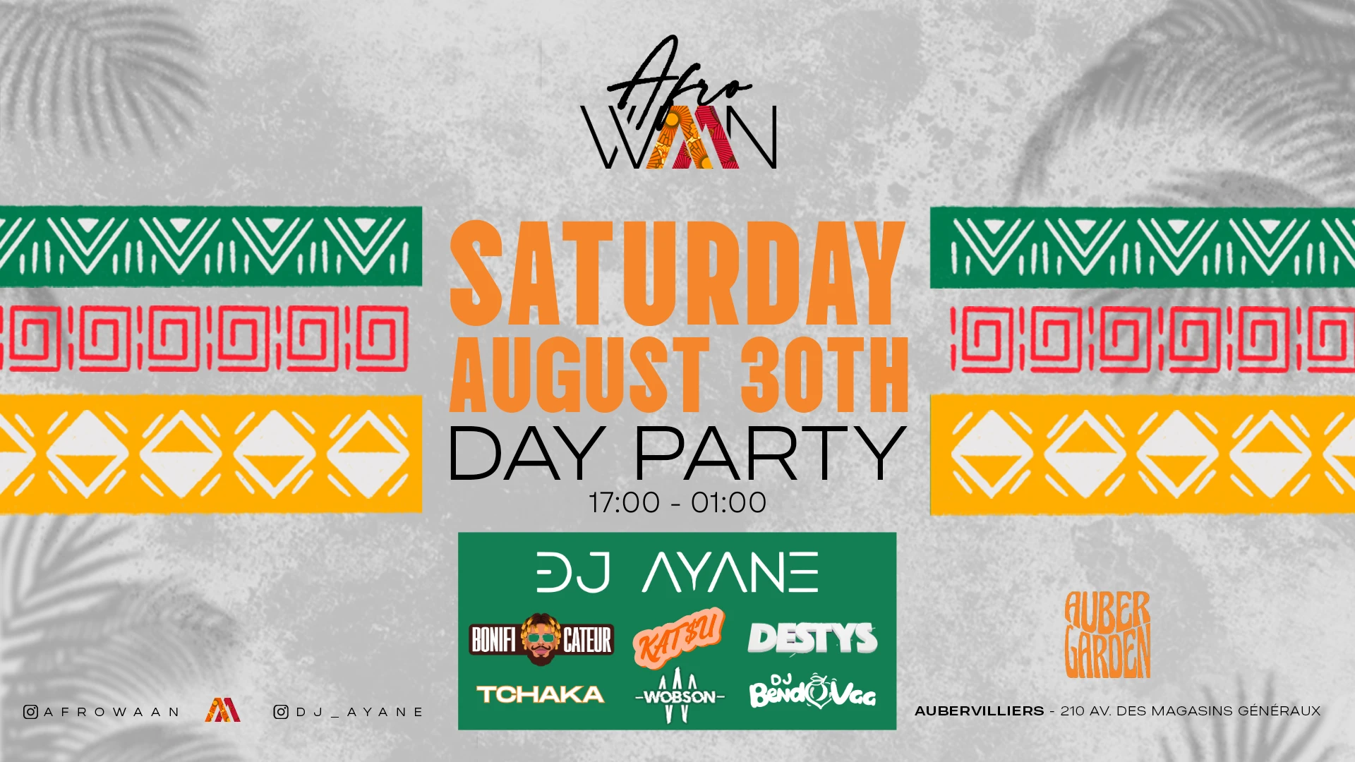 Afrowaan Day Party - Dj Ayane & Friends