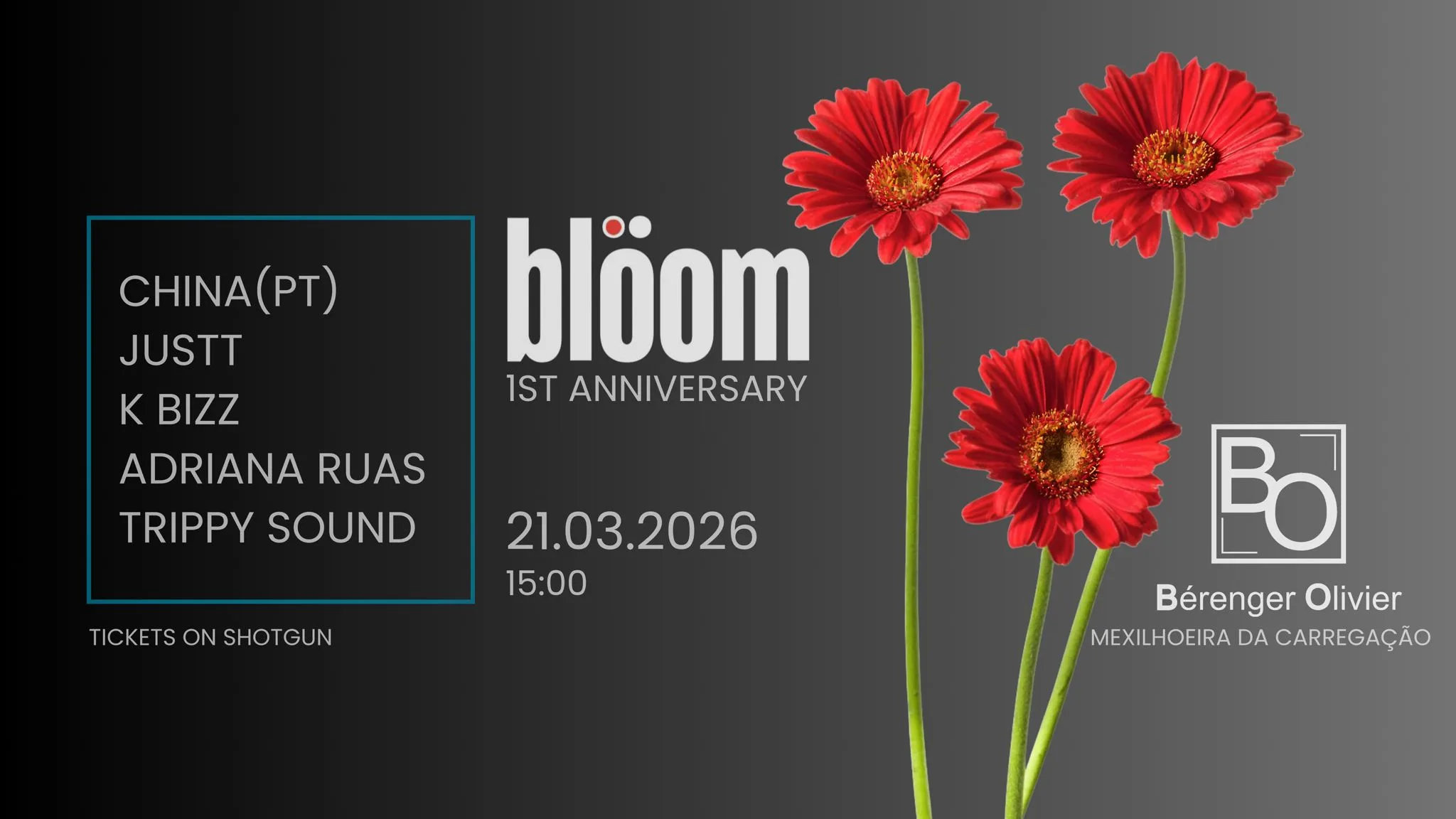 1 Aniversário Bloom - Matinee