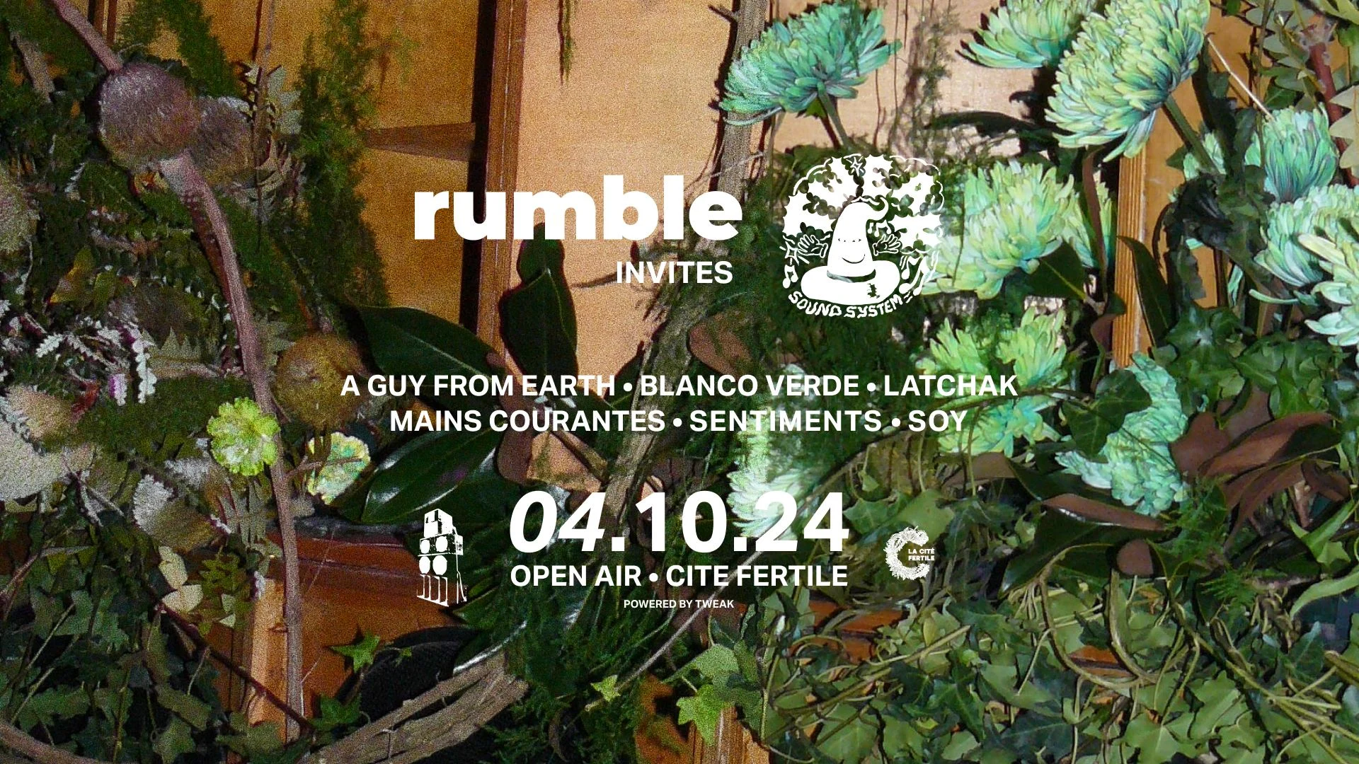 Rumble Invites Tweak Soundsystem @ La Cité Fertile