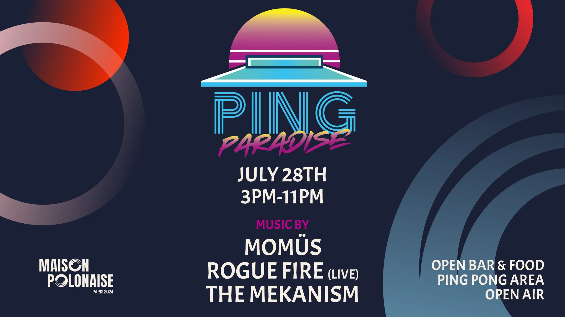 Ping Paradise X Maison Polonaise - Ping Pong & Disco Openair