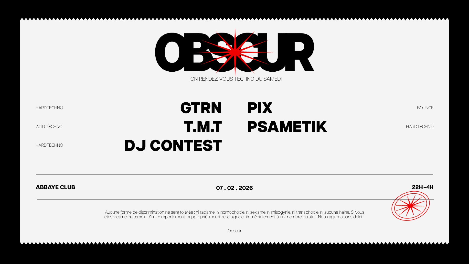 Obscur : Gtrn, Psametik, T.M.T, Pix, Mauve