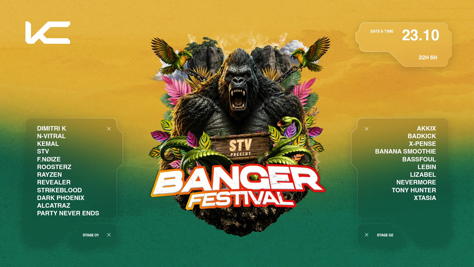 Kodz X Banger Festival : Dimitri K, N-Vitral, Kemal & More