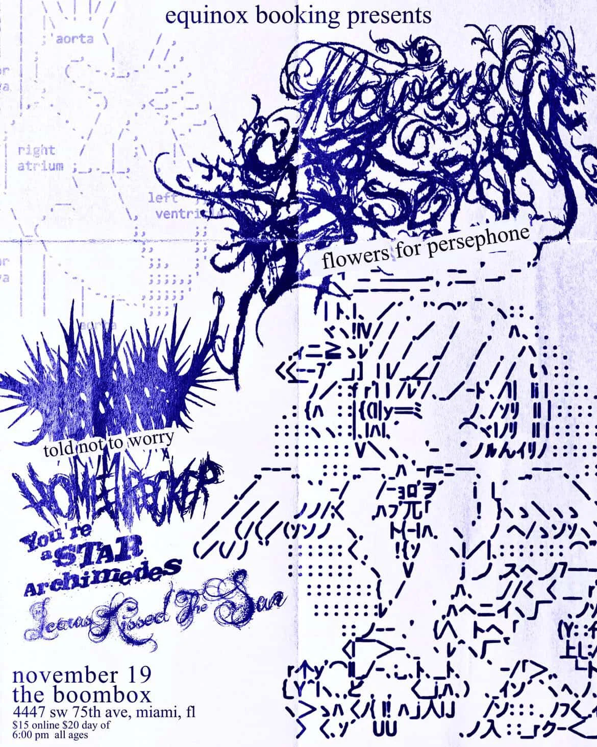 Flowers For Persephone & Told Not To Worry At Boombox 11/19