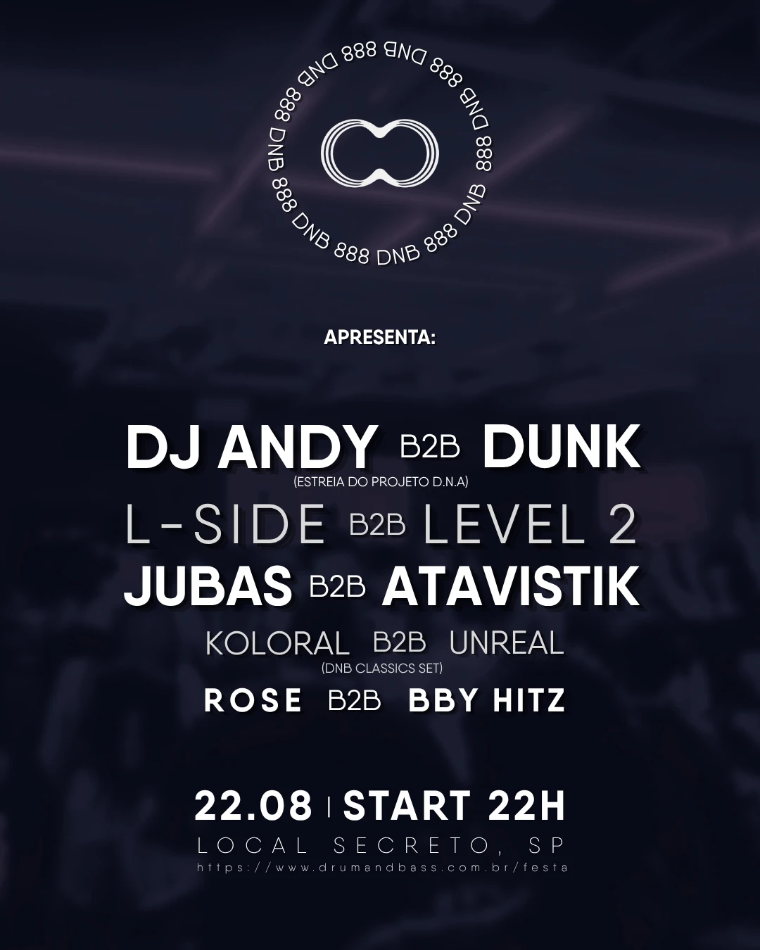 888dnb Apresenta: Dj Andy, L-Side, Level 2, Koloral E +