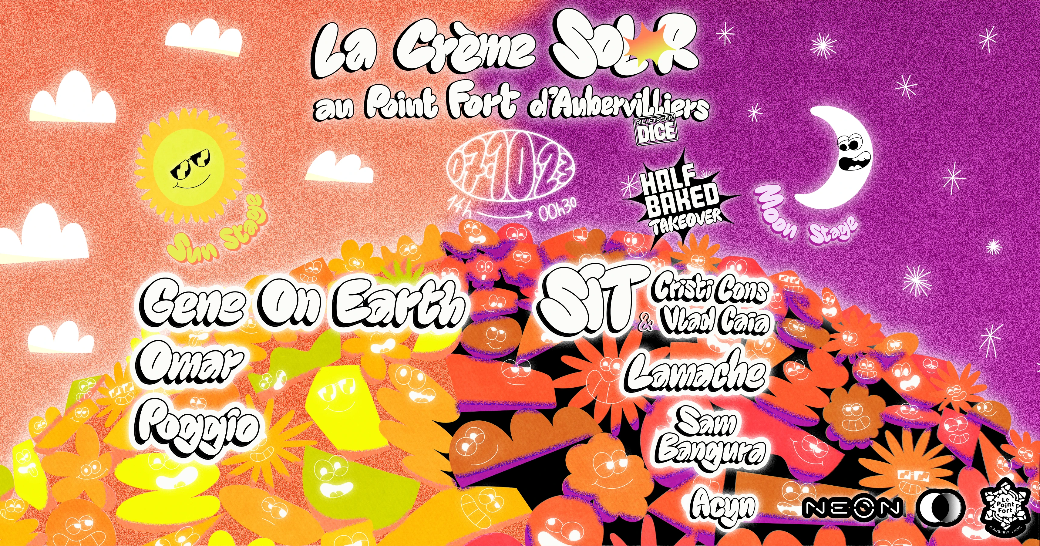 La Crème Sol-R X Half Baked : Sit, Gene On Earth, Lamache...
