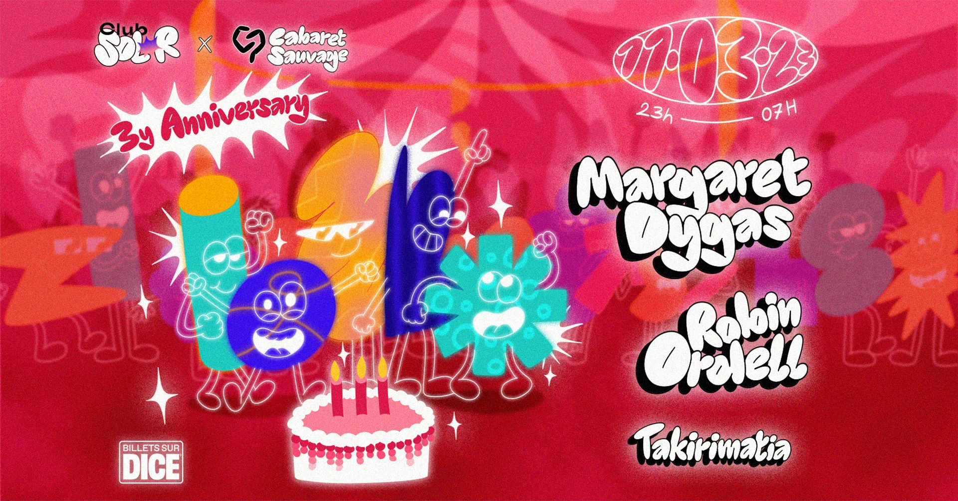Sol-R Club Birthday : Margaret Dygas, Robin Ordell & Taki