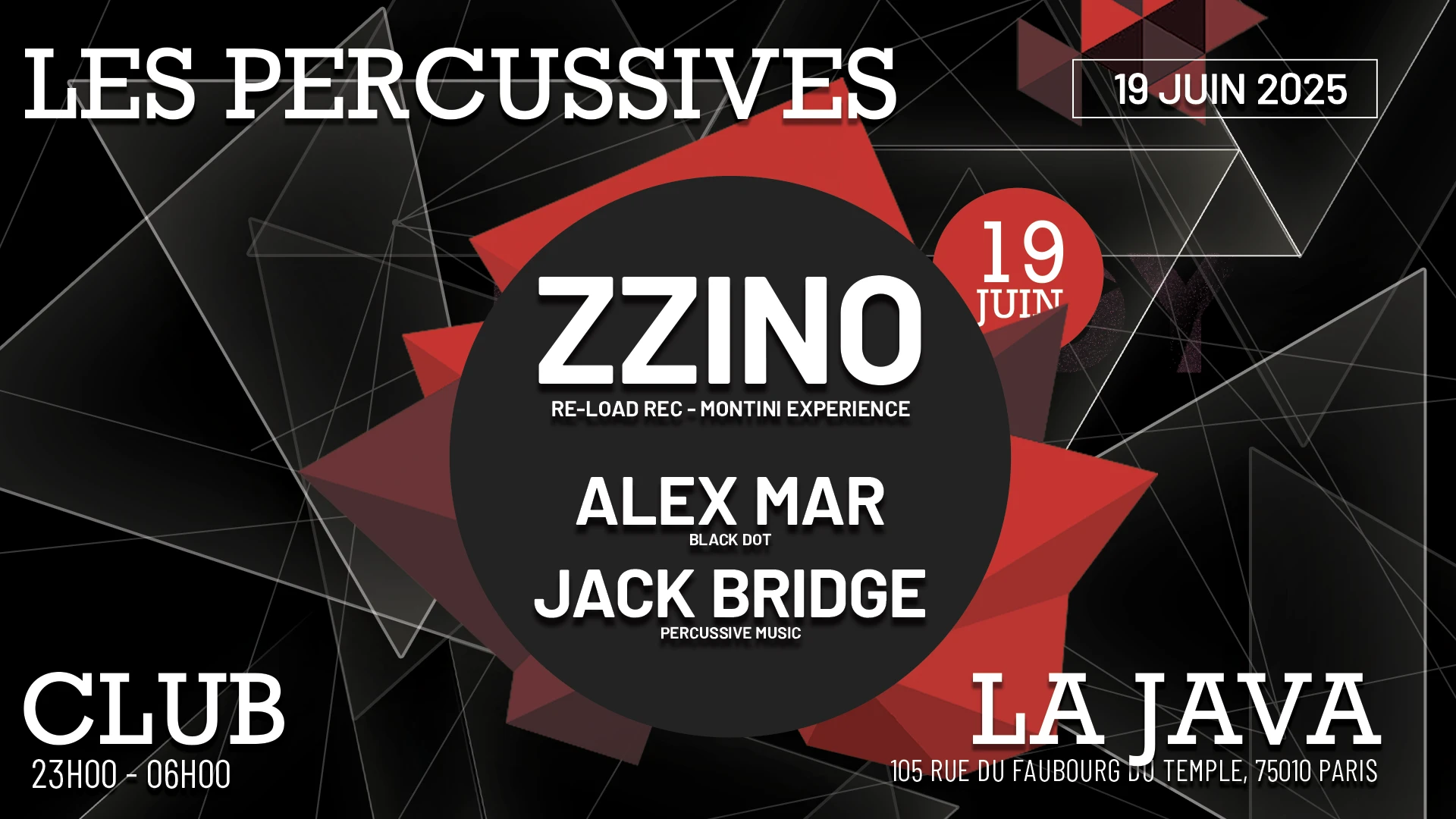 Les Percussives #2 - Zzino, Alex Mar & Jack Bridge