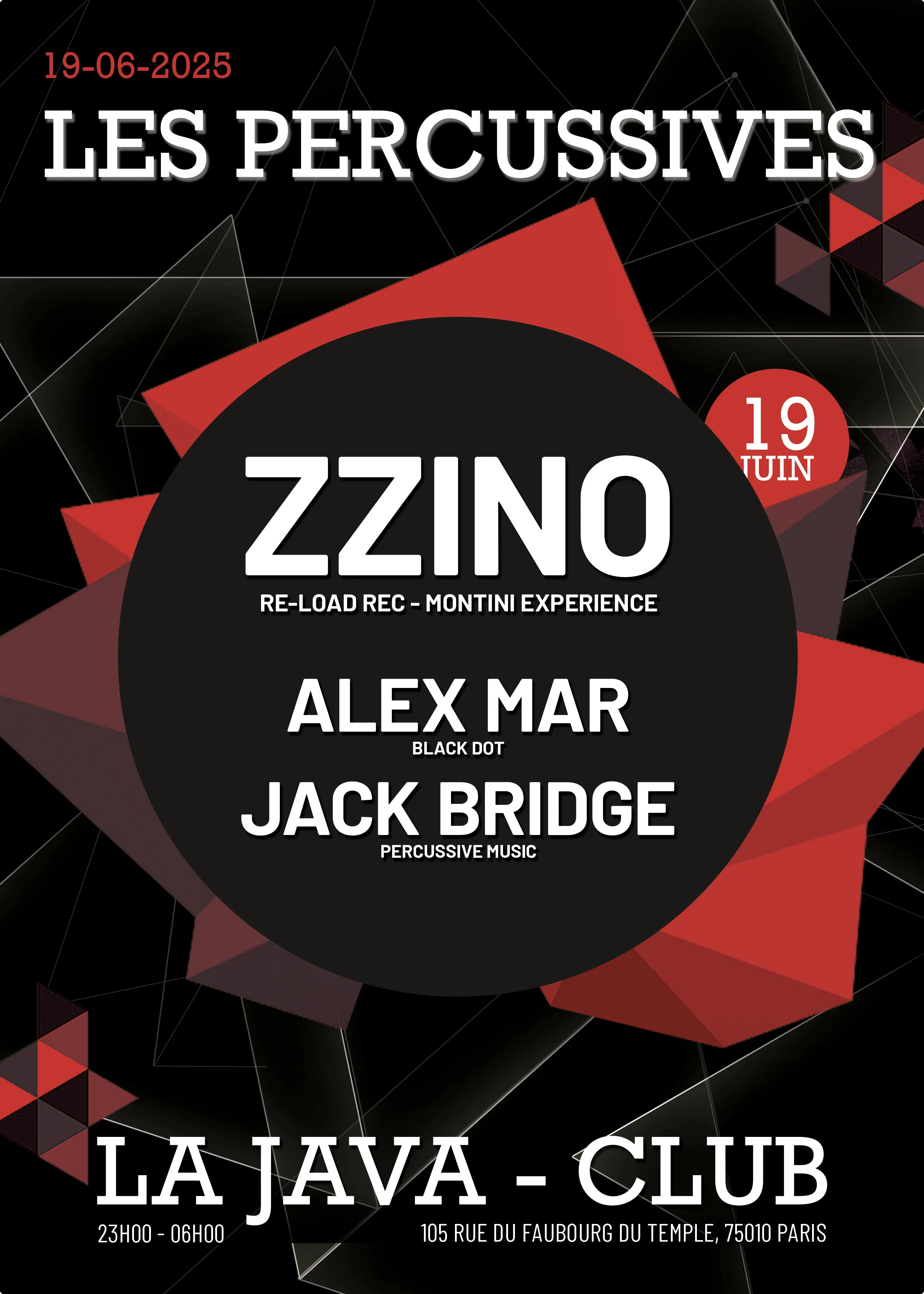 Les Percussives #2 - Zzino, Alex Mar & Jack Bridge