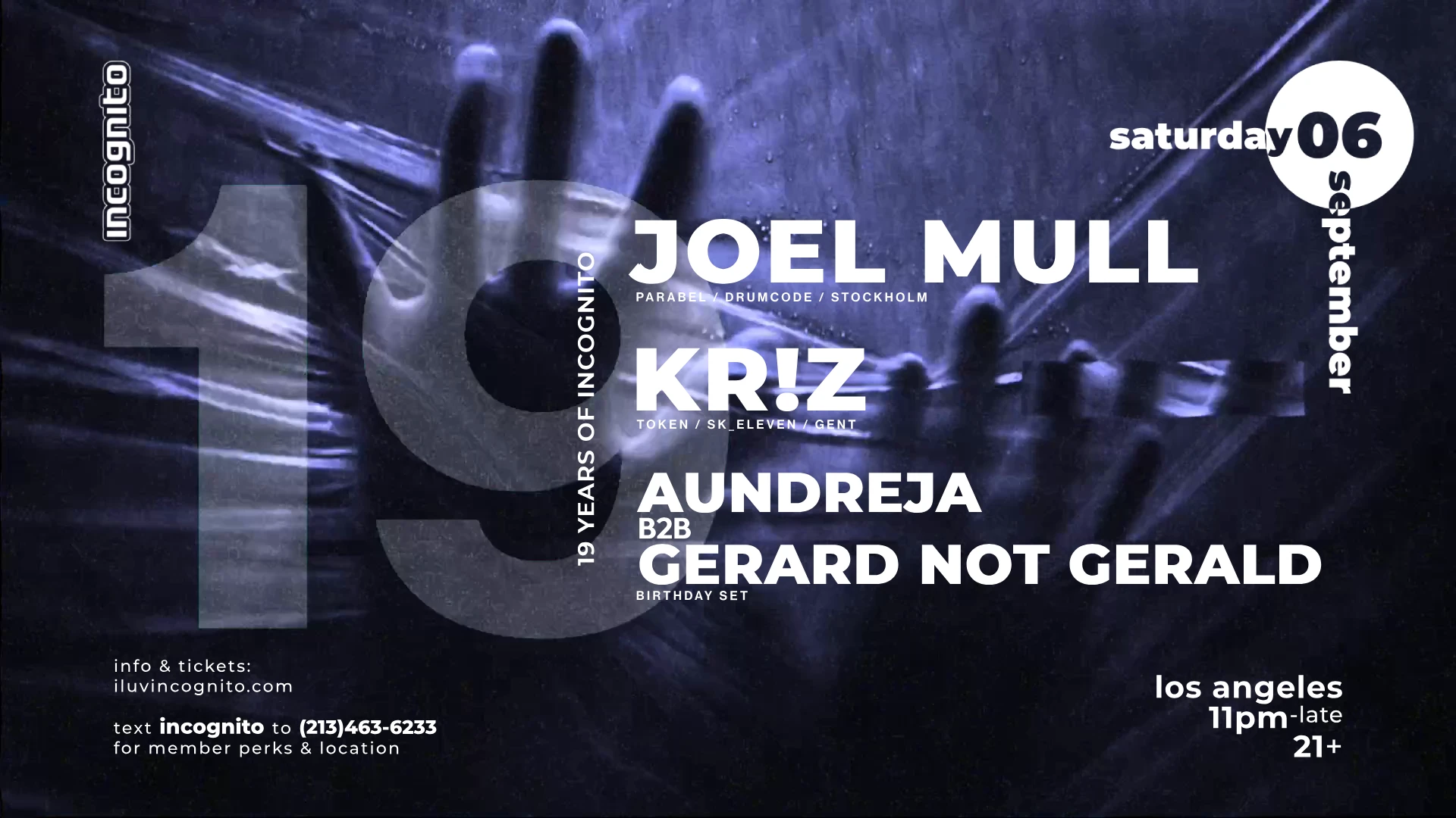 Incognito 19 Years: Joel Mull (Drumcode) & Kr!Z (Token)