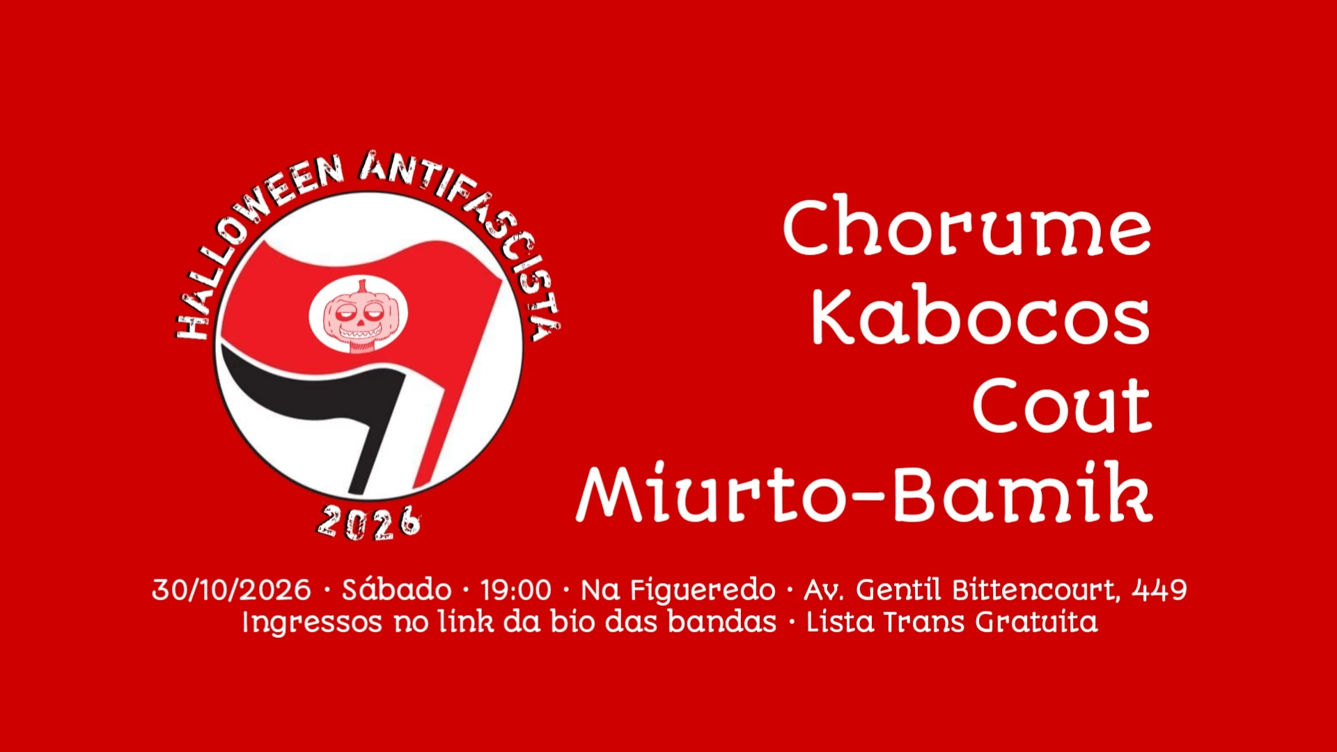 Halloween Antifascista 2026