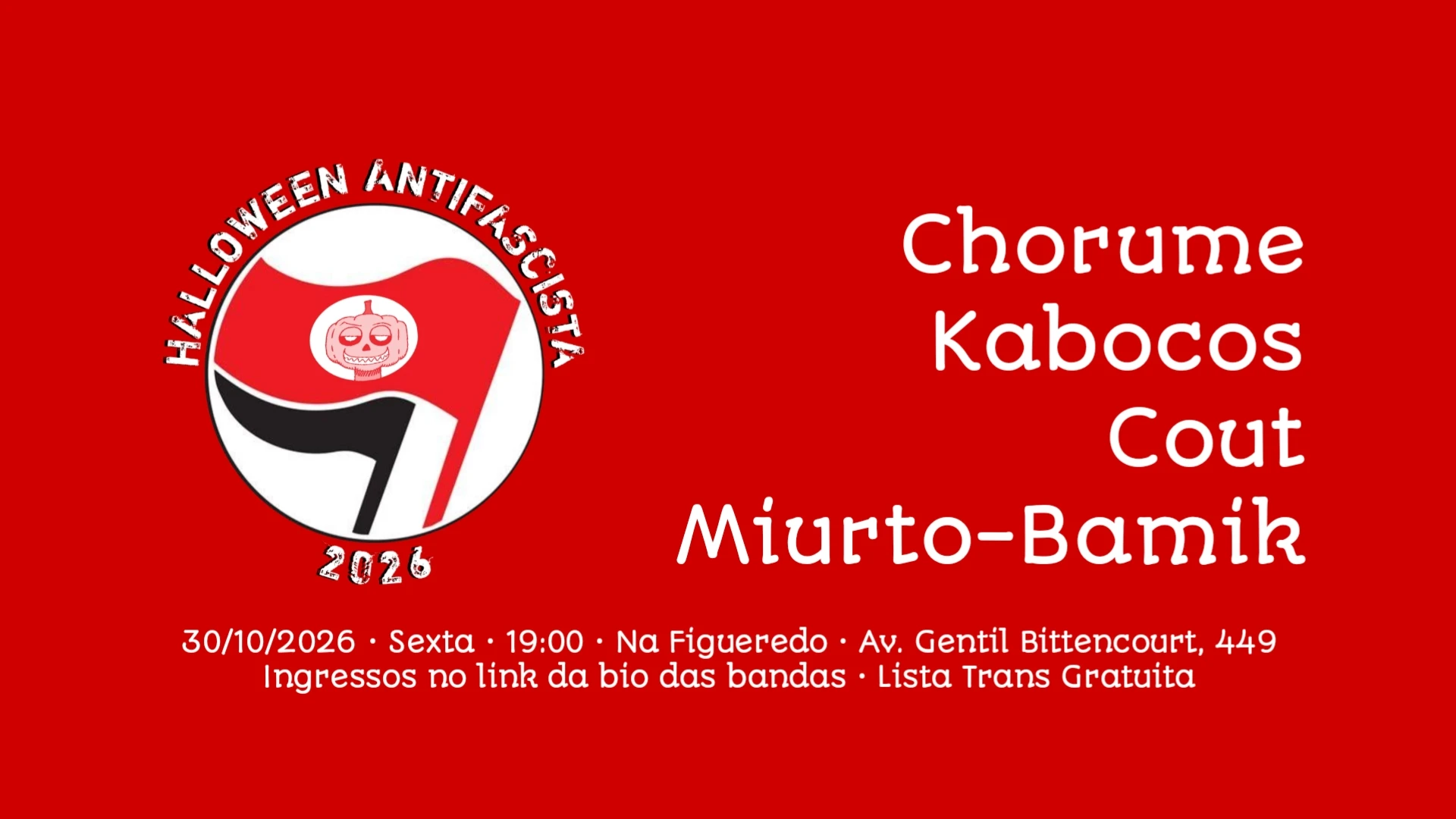 Halloween Antifascista 2026