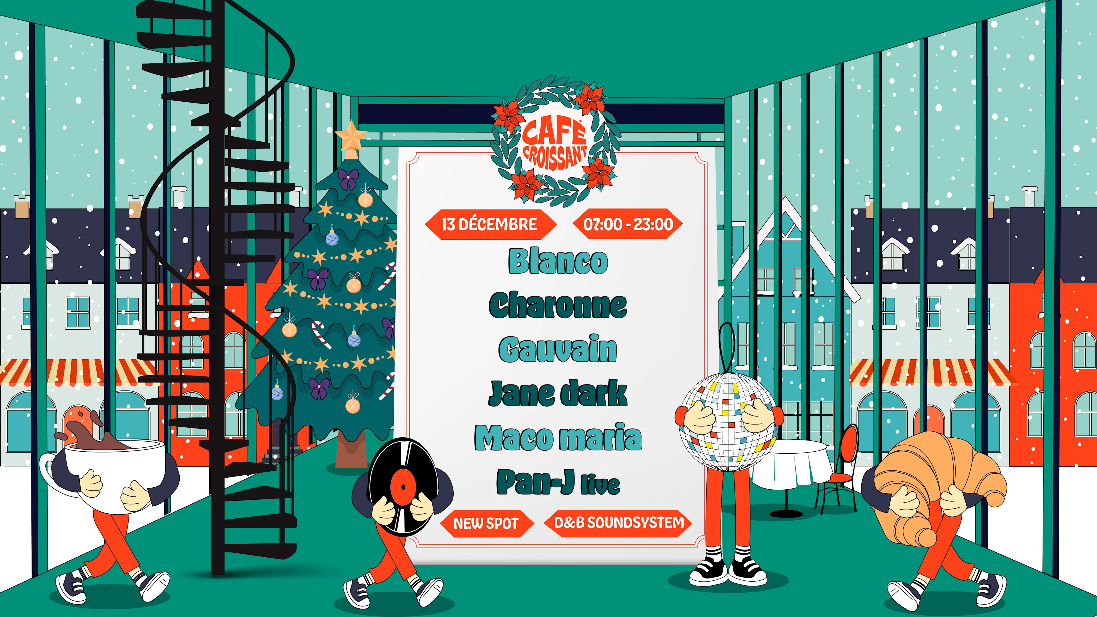 Café Croissant - Christmas Ride: Pan-J Live, Charonne & More