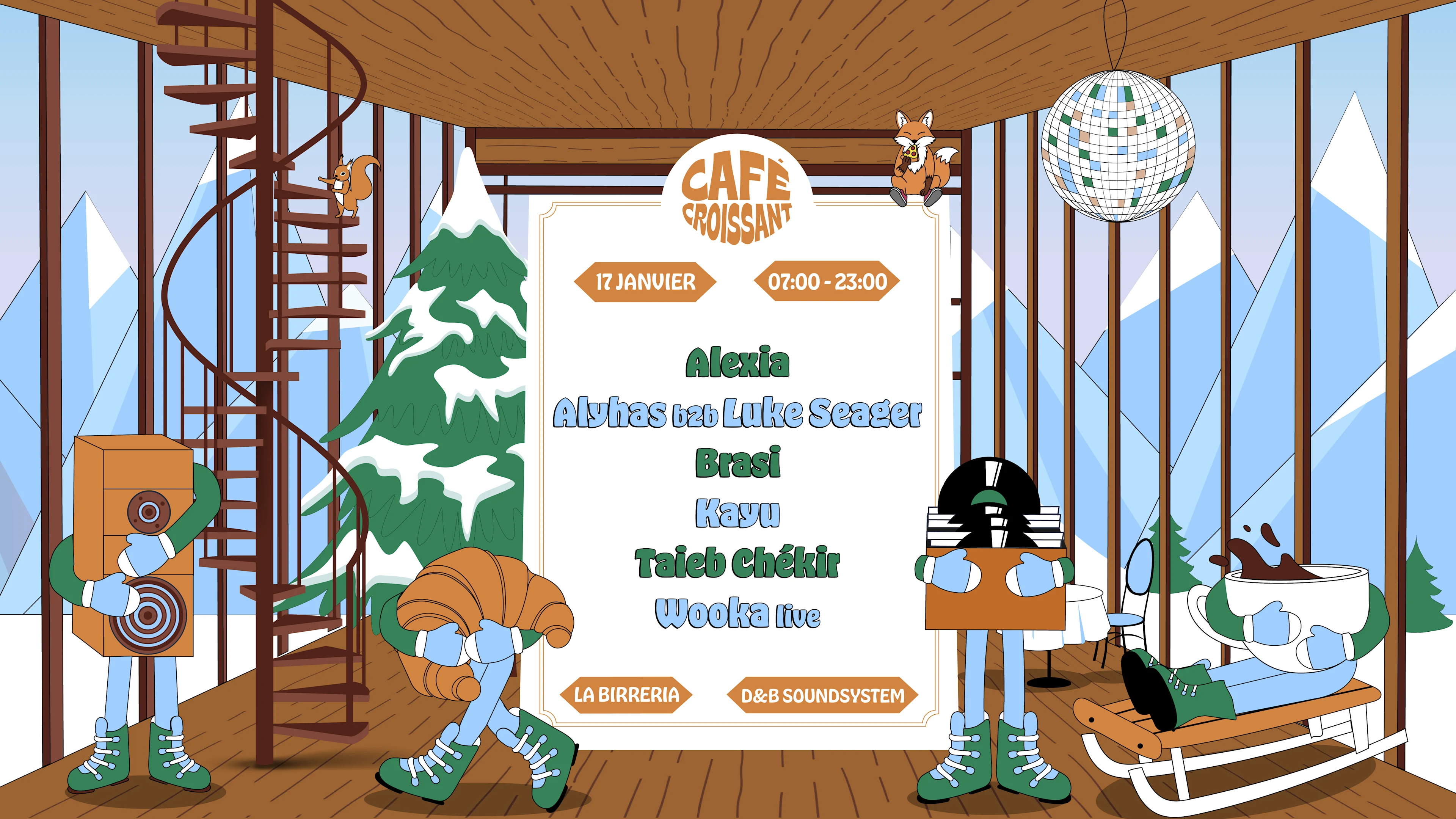 Café Croissant - After Ski Club : Brasi, Wooka Live & More