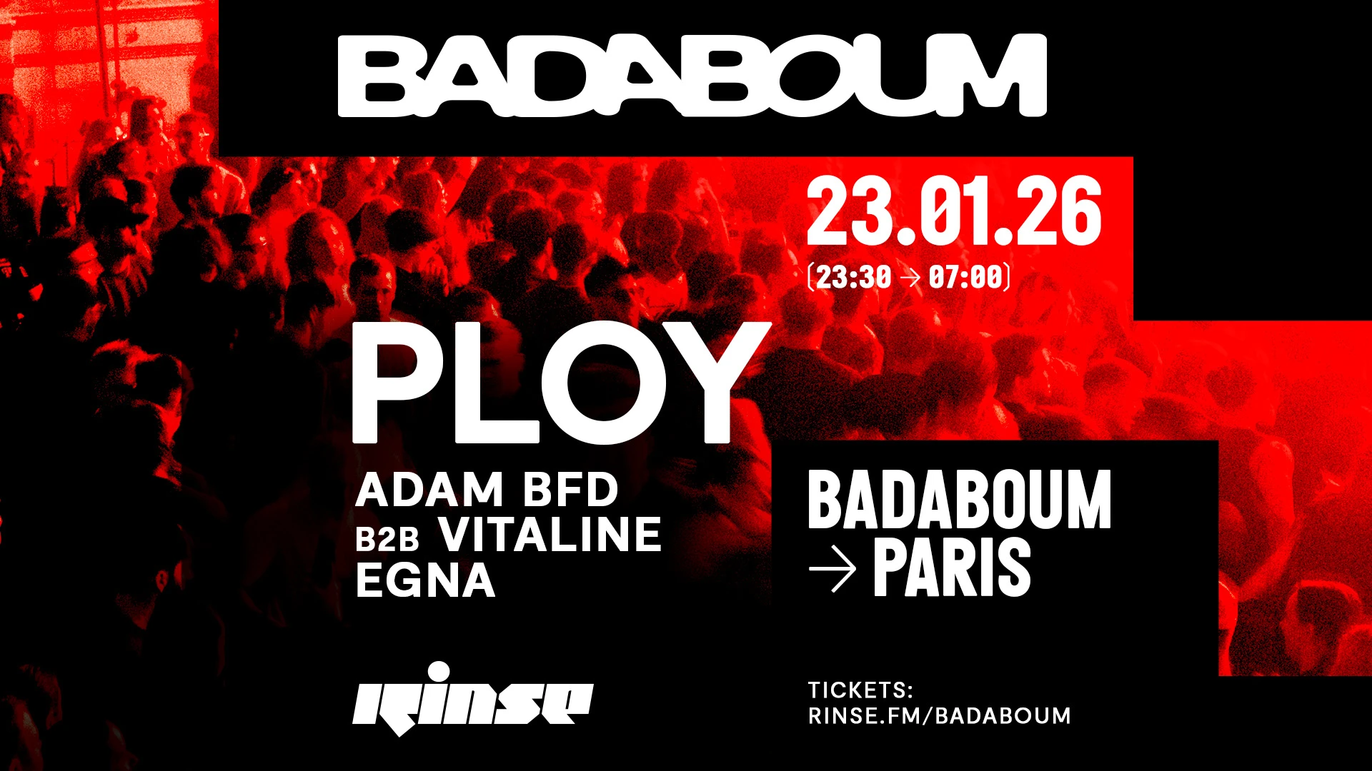Club — Rinse: Ploy, Egna, Adam Bfd & Vitaline