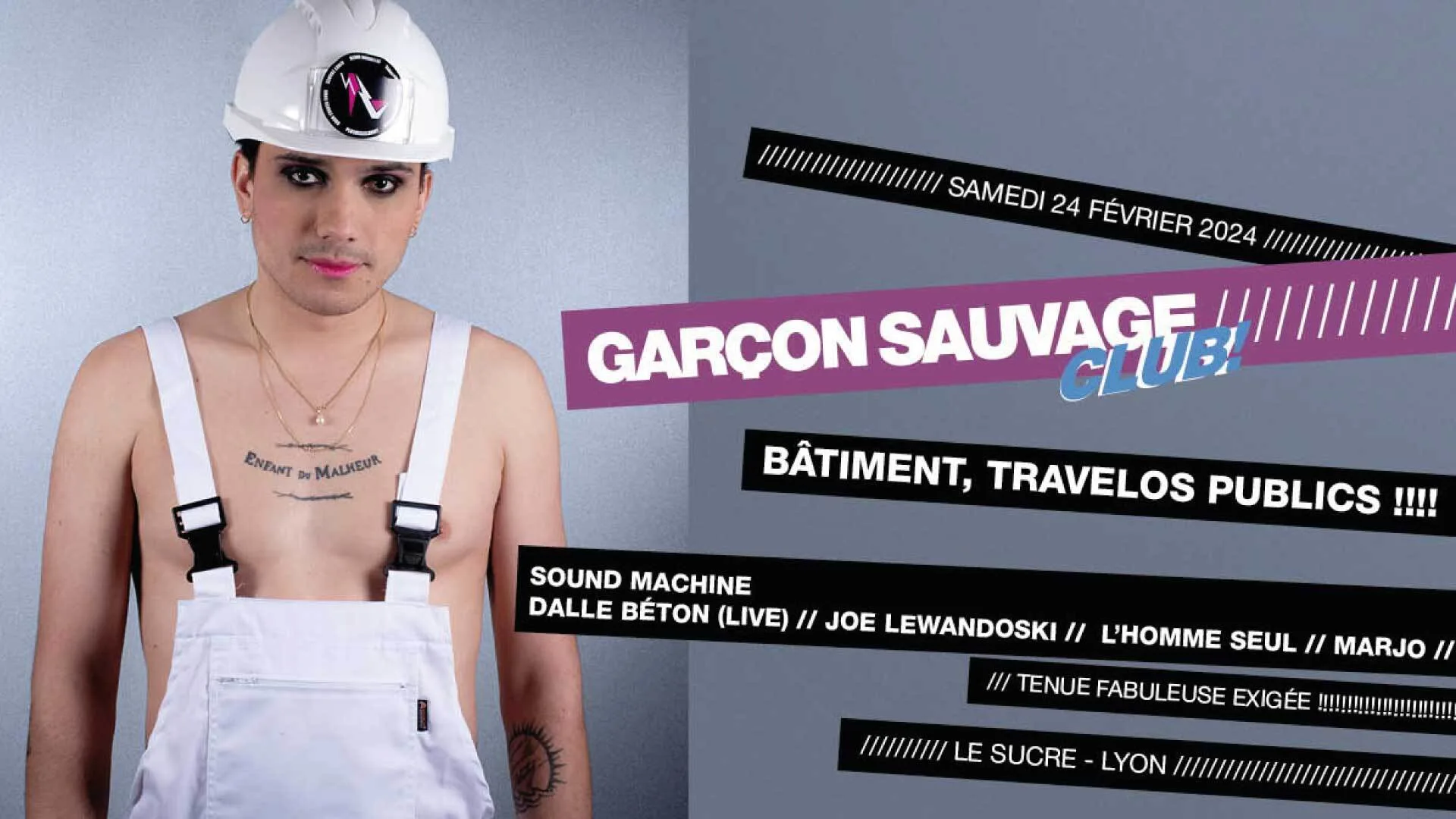 Garçon Sauvage Club Btp : Dalle Béton (Live)/ Joe Lewandoski
