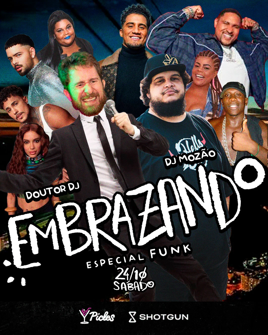 21h · Embrazando Funks · Doutor Dj Convida Dj Mozão