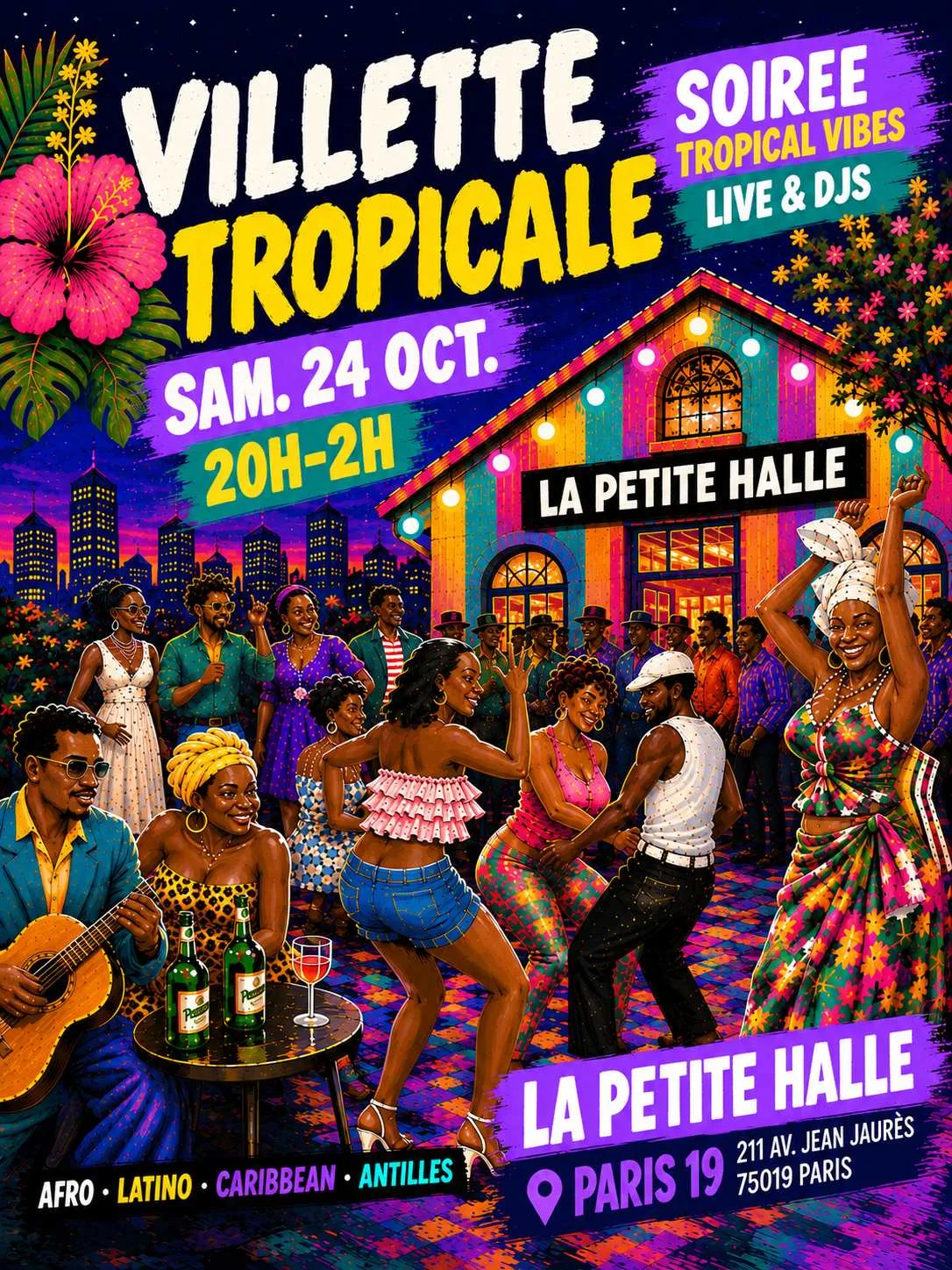 Villette Tropicale - Soirée Live & Djs Afro-Latino-Caraïbes