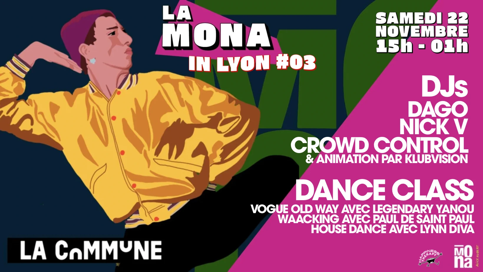 La Mona In Lyon X Happiness Therapy : Dance Class + Party