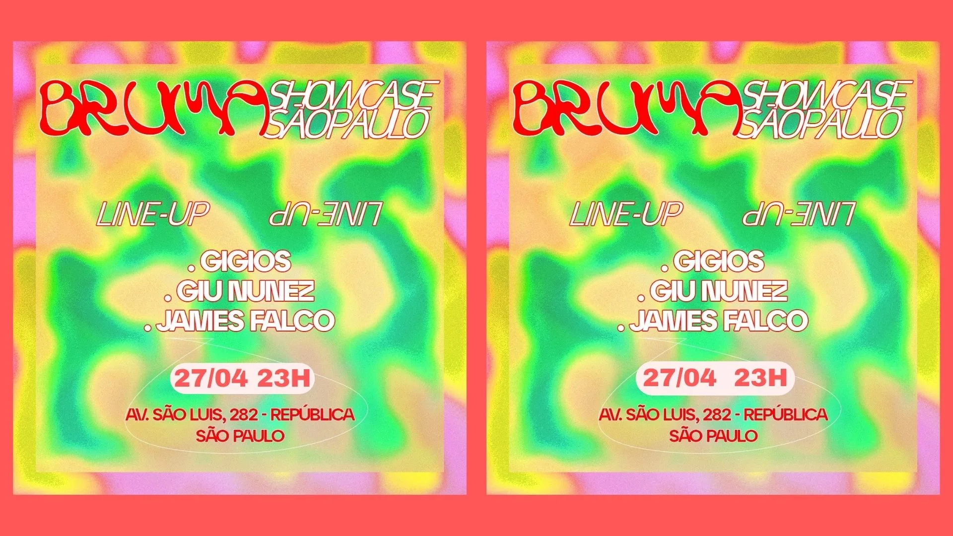 Bruma Showcase Sp 27/04 Com James Falco, Giu Nunez E Gigios